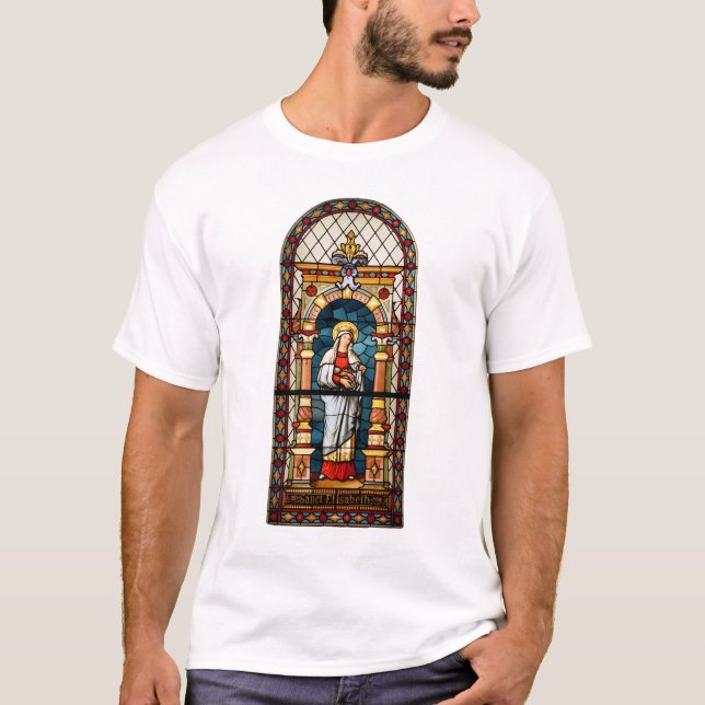 Camiseta Santa Isabel de Hungría Arte Medieval Premium (Anverso)
