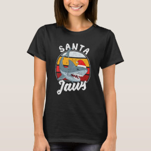 Camiseta Santa Jaws Navidad Tiburón Claus Xmas PJs Pescador