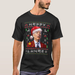 Camiseta Santa Joe Biden Chine Happy Lular Ugly Navidades S