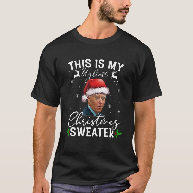 Camiseta Santa Joe Biden Este Es Mi Sudor De Navidades Más  (Anverso)