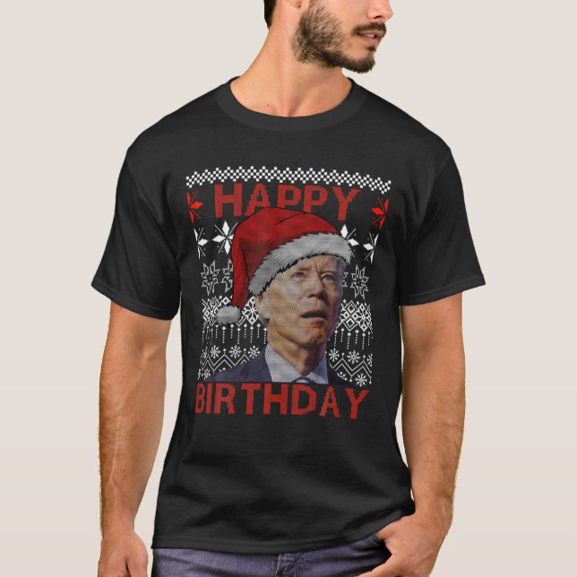 Camiseta Santa Joe Biden Feliz cumpleaños confuso divertido (Anverso)