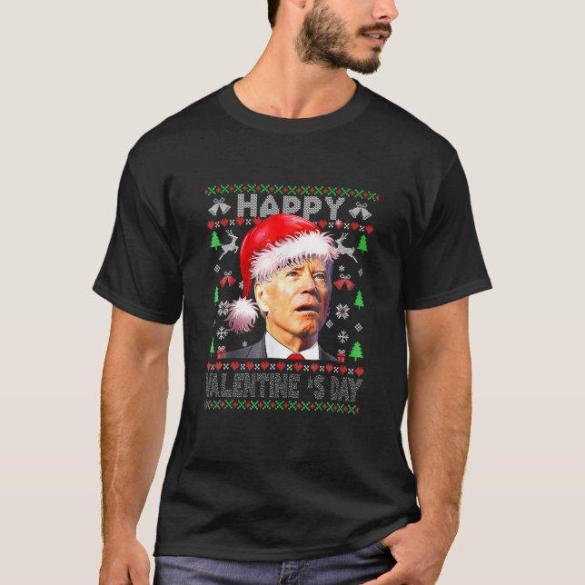 Camiseta Santa Joe Biden, Feliz Día de San Valentín Feo Cri (Anverso)