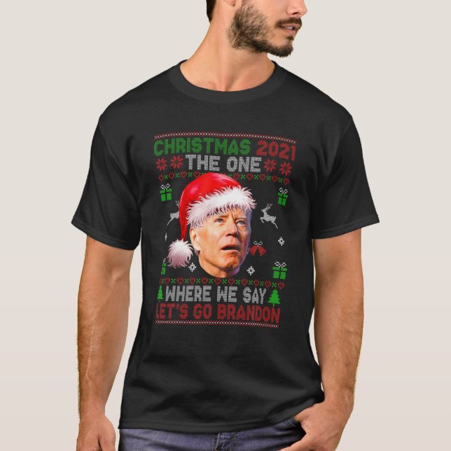 Camiseta Santa Joe Biden Gracioso Vamos Braden Brandon Chri (Anverso)