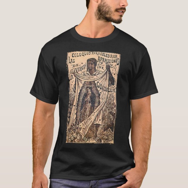 Camiseta Santa Juan Diego Nuestra Señora de Guadalupe Vinta (Anverso)