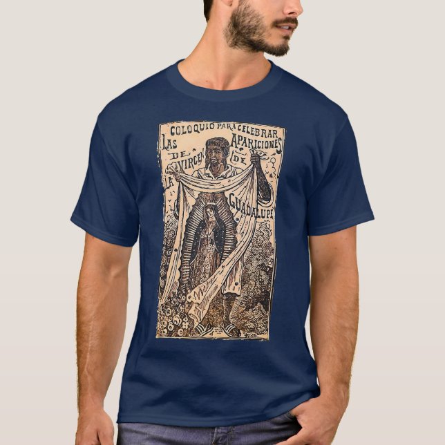 Camiseta Santa Juan Diego Nuestra Señora de Guadalupe Vinta (Anverso)