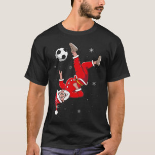 Camiseta Santa Juega Tijeras de pelota de fútbol patean a N