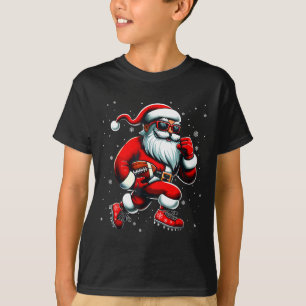 Camiseta Santa jugando fútbol hombres niños Navidad fútbol
