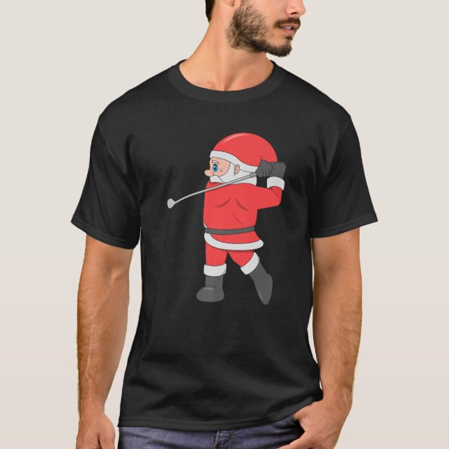 Camiseta Santa Jugando Navidades de Golf Sport X-Mas Pajama (Anverso)