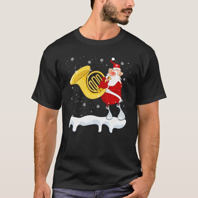 Camiseta Santa Jugando Tuba Funny Santa Tuba Lover Christma (Anverso)