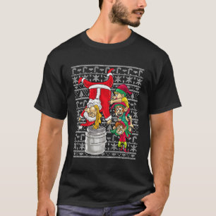 Camiseta Santa Keg Beer Beer Humor Navidades feos