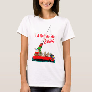 Camiseta Santa la navegación del marinero en el navidad