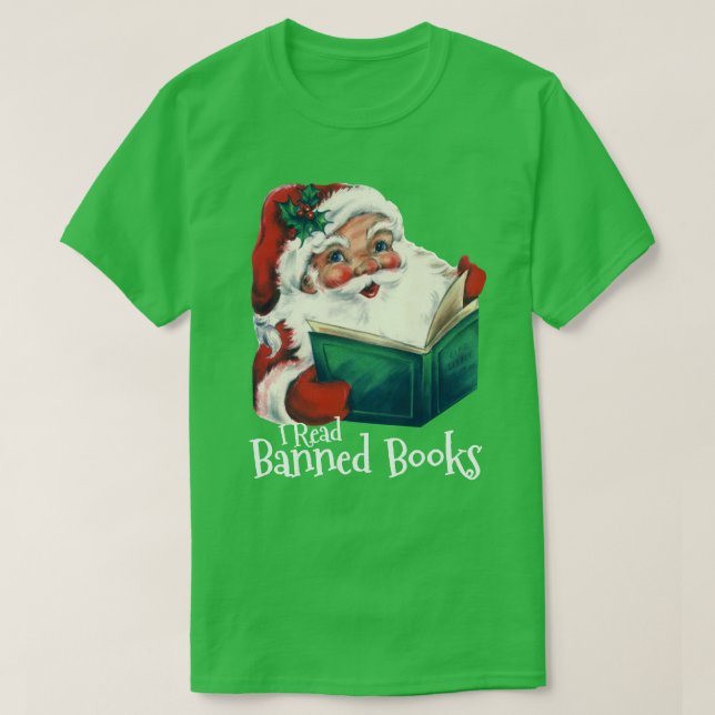 Camiseta Santa Lee libros prohibidos (Diseño del anverso)