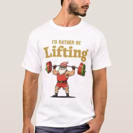 Camiseta Santa Levantando Pesas