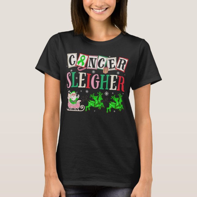 Camiseta Santa Linfoma, Navidades con más agudo cáncer (Anverso)