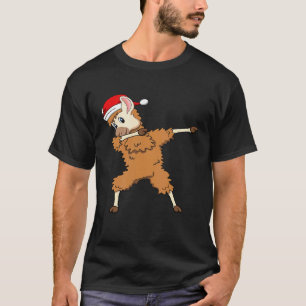 Camiseta Santa Llama Bailando Navidad Felpa