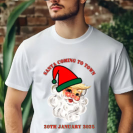 Camiseta Santa llegando a la sátira política