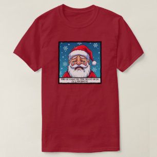 Camiseta Santa llorando Navidad divertida
