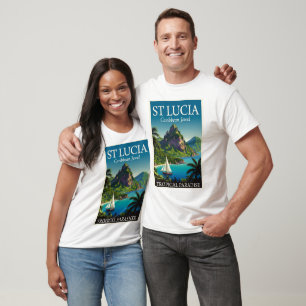Camiseta Santa Lucía Joya del Caribe