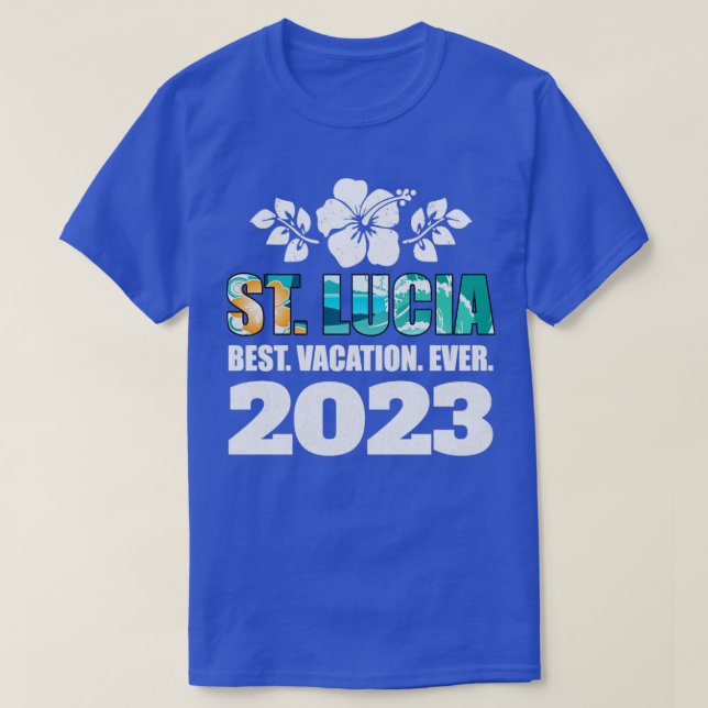 Camiseta Santa Lucía mejores vacaciones en la familia 2023 (Diseño del anverso)