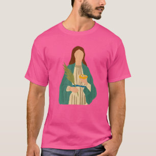 Camiseta Santa Lucía Patrocinadora De Ojos Y Ciegos Católic