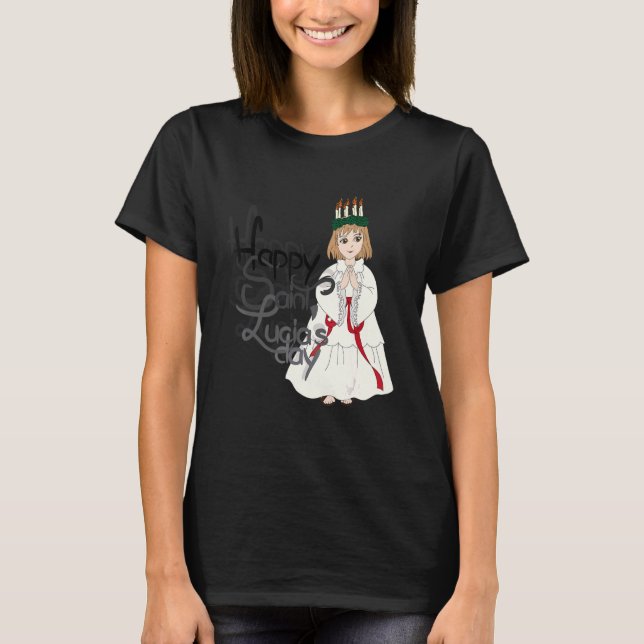 Camiseta Santa Lucía Patrocinadora De Ojos Y Ciegos Católic (Anverso)