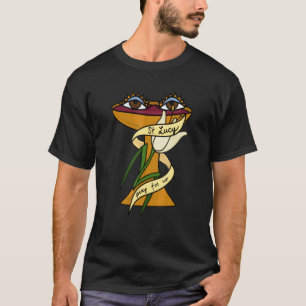 Camiseta Santa Lucía Patrona de los Ojos y Católica Ciega