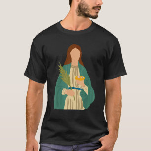 Camiseta Santa Lucía Patrona de los Ojos y Ciega Católica