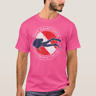 Camiseta Santa Lucía Scuba Bandera De Buceo Buceando Wo