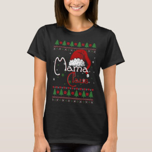 Camiseta Santa Mama Claus Navidades feos coincidiendo con G