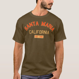 Camiseta Santa María California 1905 Vintage CA Retro Santa