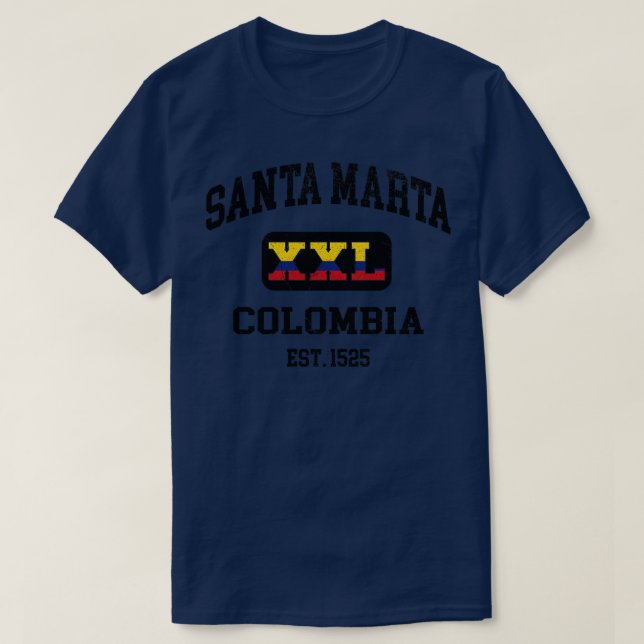 Camiseta Santa Marta Colombia XXL Diseño atlético (Diseño del anverso)