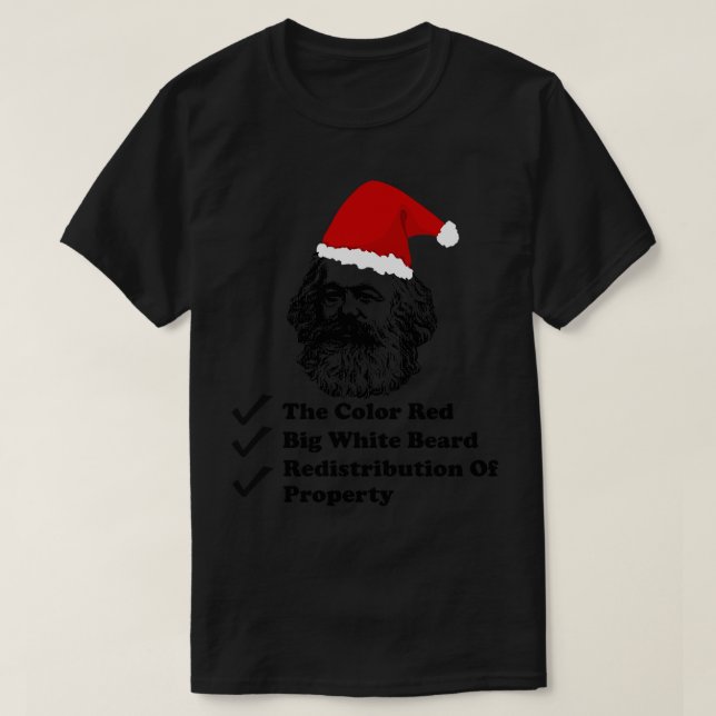 Camiseta Santa Marx - Karl Marx, Noël, philosophie, économi (Diseño del anverso)