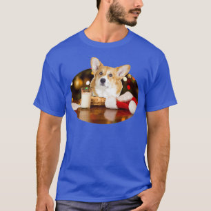 Camiseta Santa Milk N Cookies Perro Corgi1218