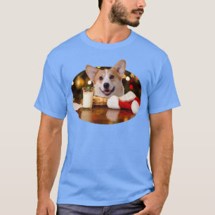 Camiseta Santa Milk N Cookies Perro Pembroke Welsh Corgi121