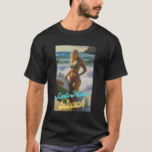 Camiseta Santa Monica Beach California Parasdise Hermoso