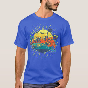 Camiseta Santa Mónica California Beach Summer Vacation Retr