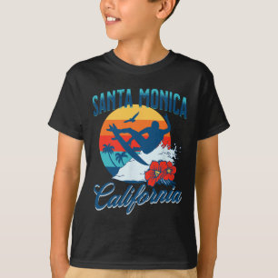 Camiseta Santa Mónica California Playa Surf Verano Vacacion