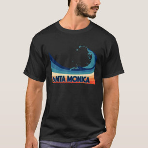 Camiseta Santa Mónica California Retro Surf Vela y Pesca