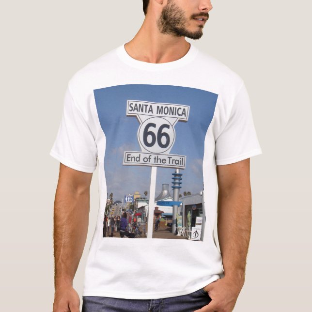 Camiseta Santa Mónica, California - RT 66 (Anverso)