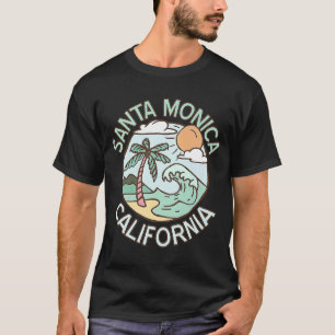 Camiseta Santa Mónica California Tropical Beach Vacation So