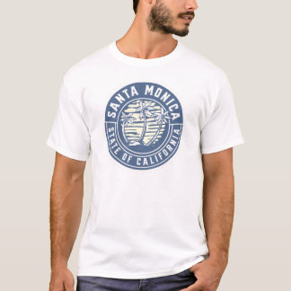 Camiseta Santa Mónica California Vibrant Blue Sunset