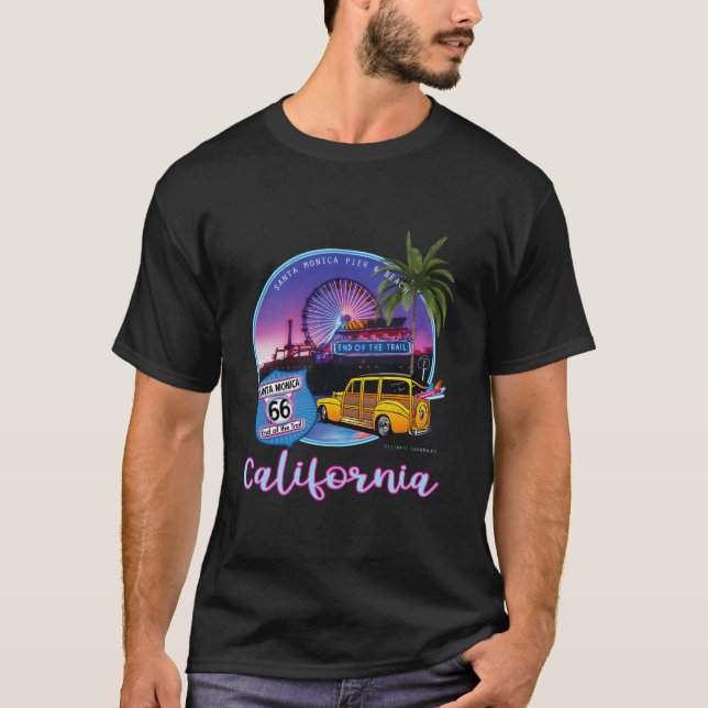 Camiseta Santa Monica Pier California 66 End Of The Trail (Anverso)