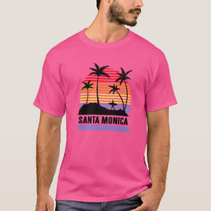 Camiseta Santa Mónica Viaje Vacaciones Souvenir Surfer Beac