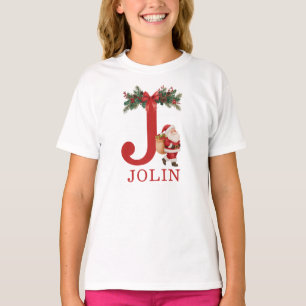 Camiseta Santa Monograma y Nombre Familia Combinación