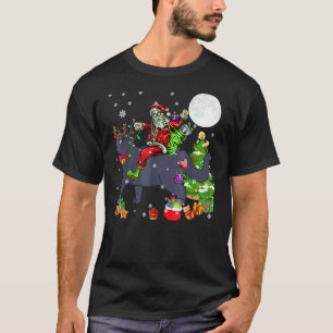 Camiseta Santa montando Reno Gato British Shorthair Cristo