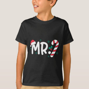 Camiseta Santa Mr. Y la Sra. Candy Cane Parejas Coincidiend