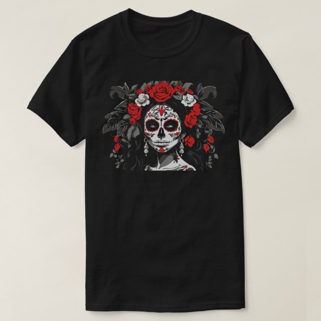 Camiseta santa muerte 2 (Diseño del anverso)