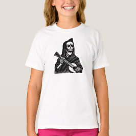 Camiseta Santa Muerte con la guitarra circa 1900s tempranos