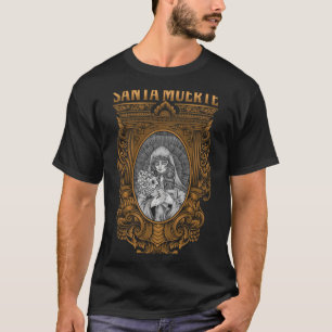 Camiseta Santa Muerte Mexicana Diosa Femenina Calavera de A
