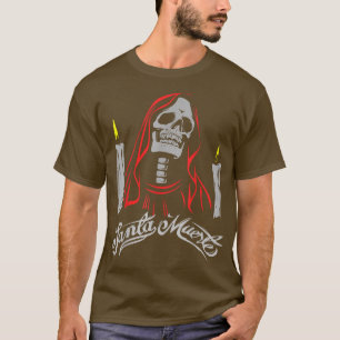 CAMISETA SANTA MUERTE MÉXICO SKELETON DAMAS GÓTICAS MUJERES